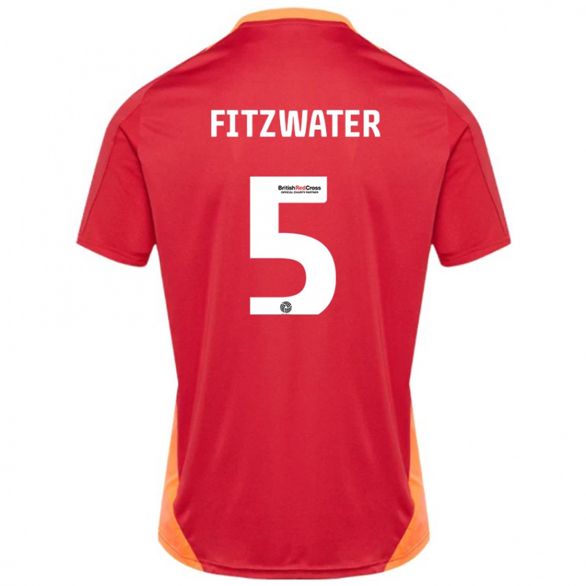 Kinder Jack Fitzwater #5 Blau Cremeweiß Auswärtstrikot Trikot 2024/25 T-Shirt