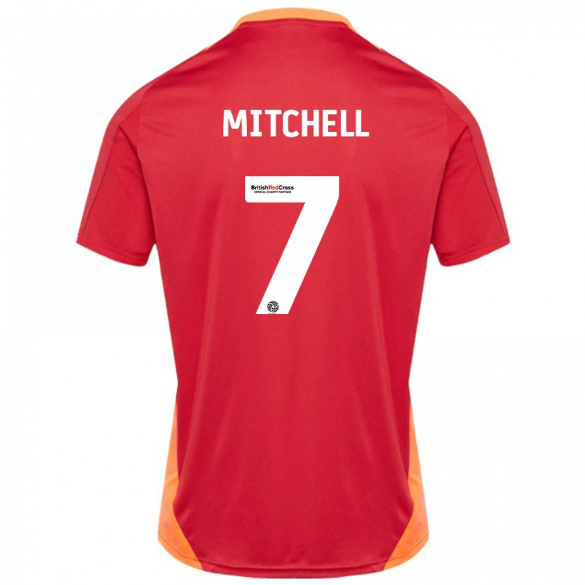 Kinder Demetri Mitchell #7 Blau Cremeweiß Auswärtstrikot Trikot 2024/25 T-Shirt