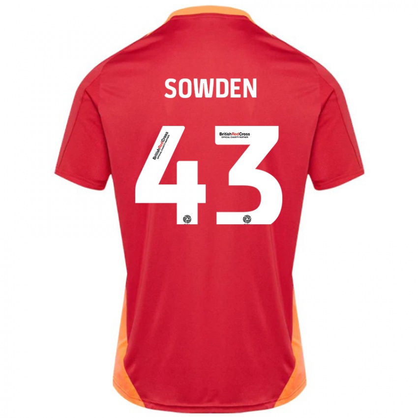 Kinder Andrew Sowden #43 Blau Cremeweiß Auswärtstrikot Trikot 2024/25 T-Shirt