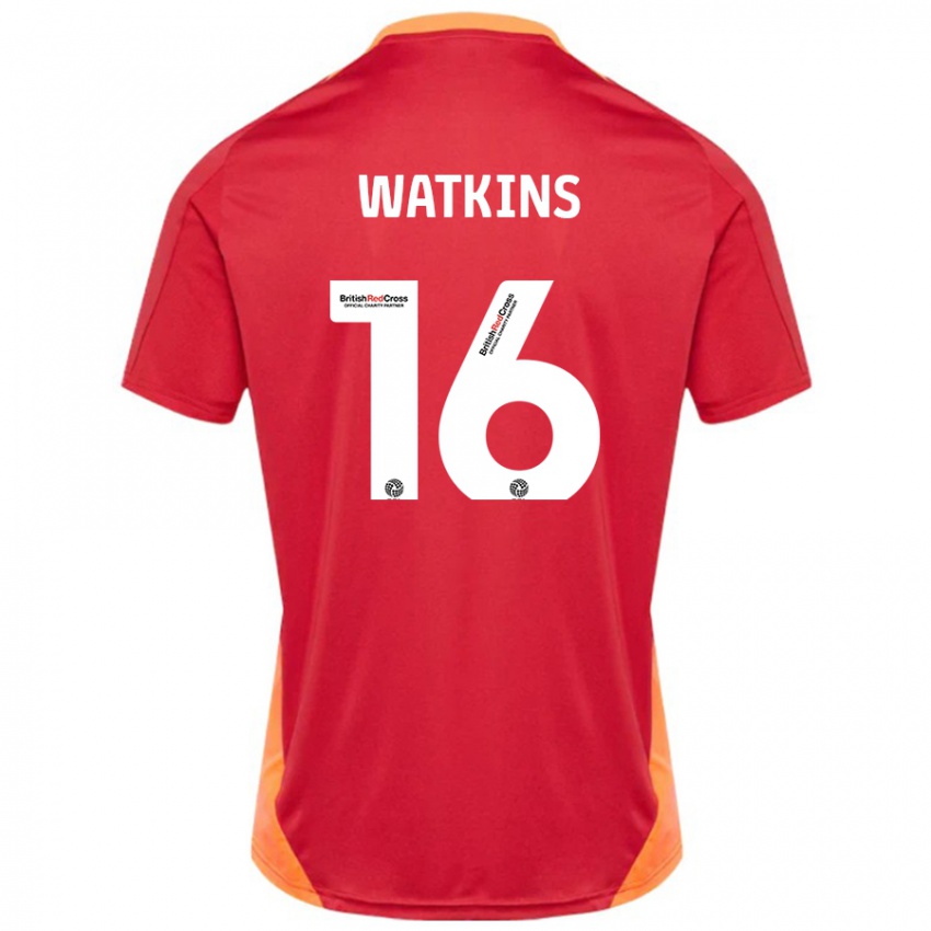 Kinder Zoe Watkins #16 Blau Cremeweiß Auswärtstrikot Trikot 2024/25 T-Shirt