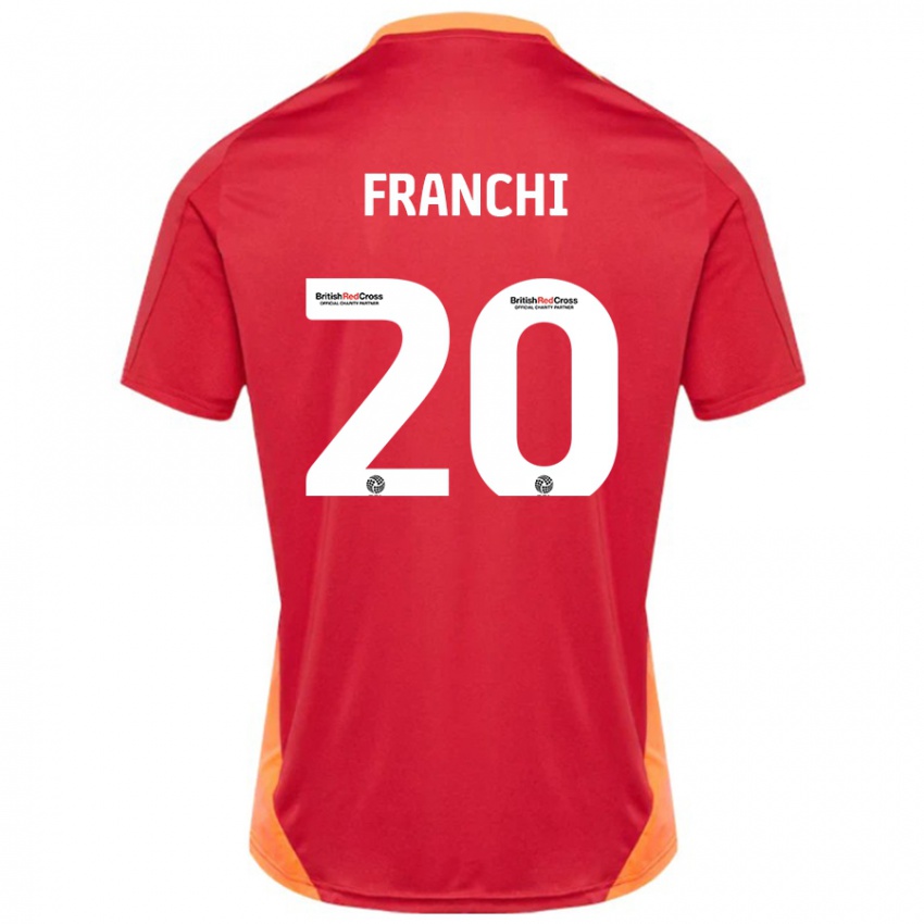 Kinder Matilda Franchi #20 Blau Cremeweiß Auswärtstrikot Trikot 2024/25 T-Shirt