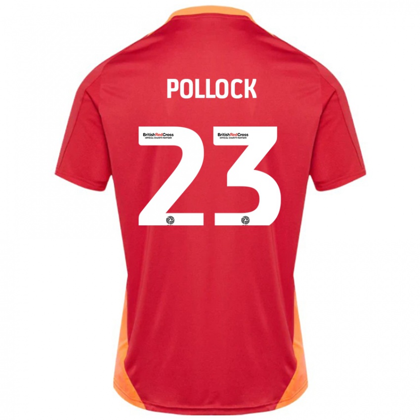 Kinder Amber Pollock #23 Blau Cremeweiß Auswärtstrikot Trikot 2024/25 T-Shirt