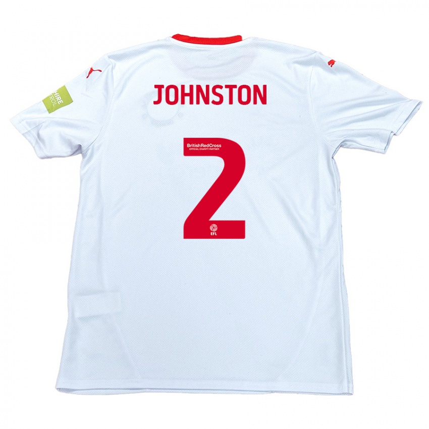 Kinder Carl Johnston #2 Weiß Auswärtstrikot Trikot 2024/25 T-Shirt