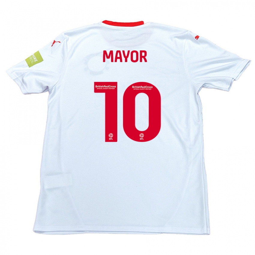 Kinder Danny Mayor #10 Weiß Auswärtstrikot Trikot 2024/25 T-Shirt