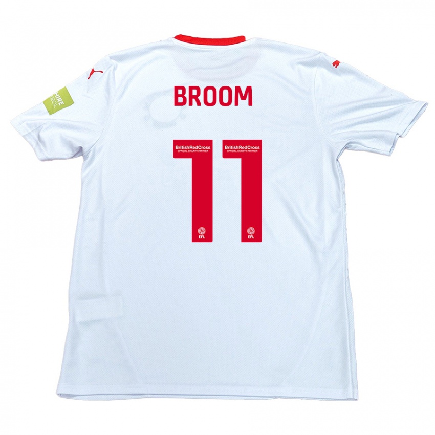 Kinder Ryan Broom #11 Weiß Auswärtstrikot Trikot 2024/25 T-Shirt