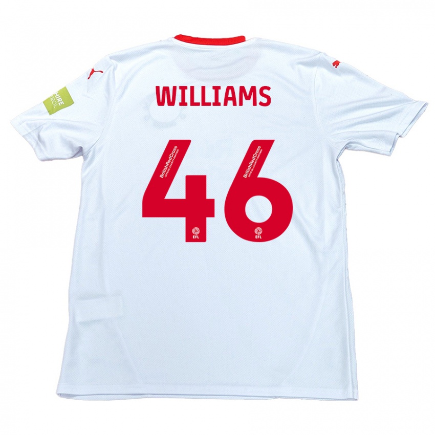 Kinder Theo Williams #46 Weiß Auswärtstrikot Trikot 2024/25 T-Shirt