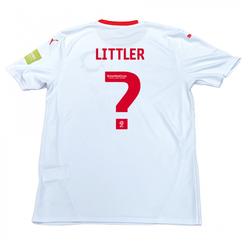 Kinder Zack Littler #0 Weiß Auswärtstrikot Trikot 2024/25 T-Shirt