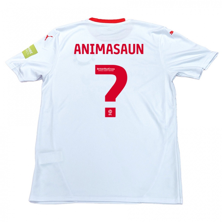 Kinder David Animasaun #0 Weiß Auswärtstrikot Trikot 2024/25 T-Shirt