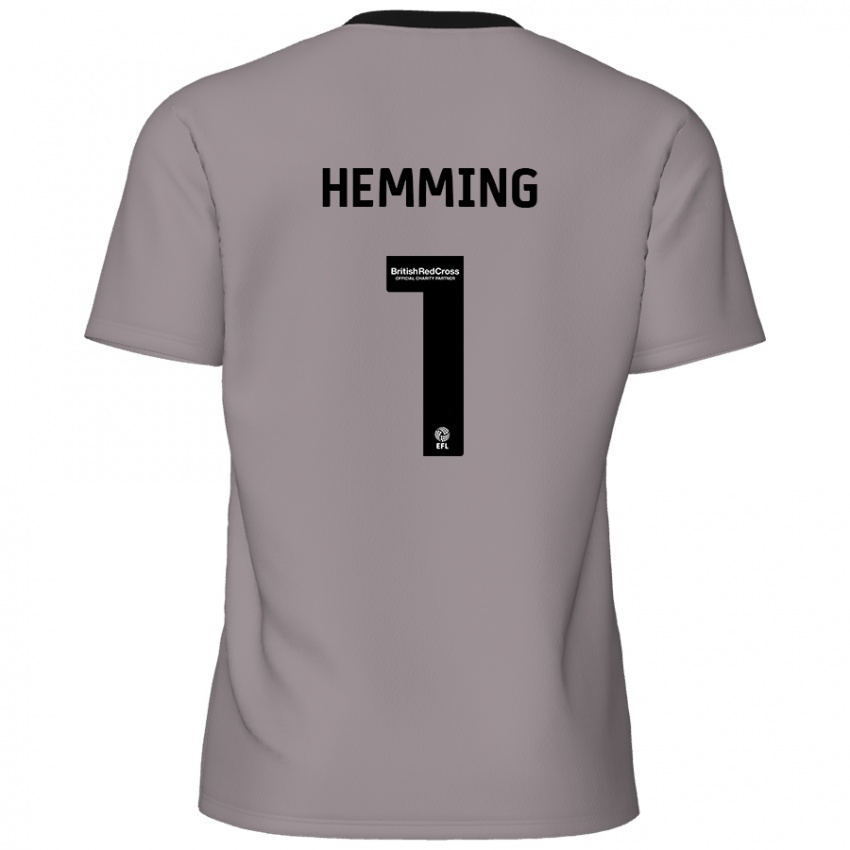 Kinder Zach Hemming #1 Grau Auswärtstrikot Trikot 2024/25 T-Shirt