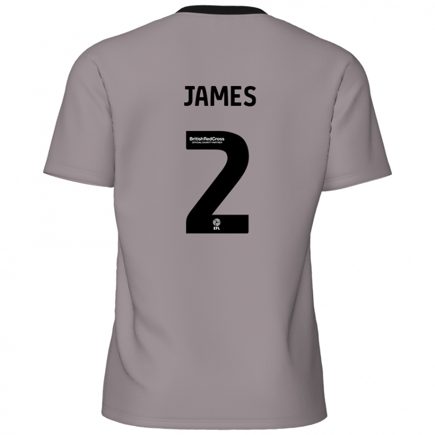 Kinder Tom James #2 Grau Auswärtstrikot Trikot 2024/25 T-Shirt