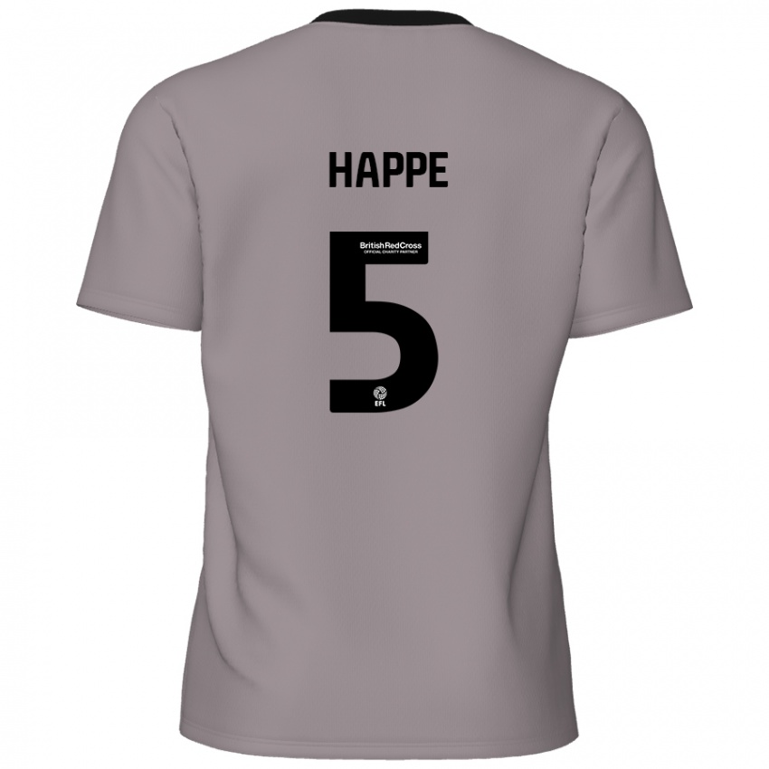 Kinder Dan Happe #5 Grau Auswärtstrikot Trikot 2024/25 T-Shirt