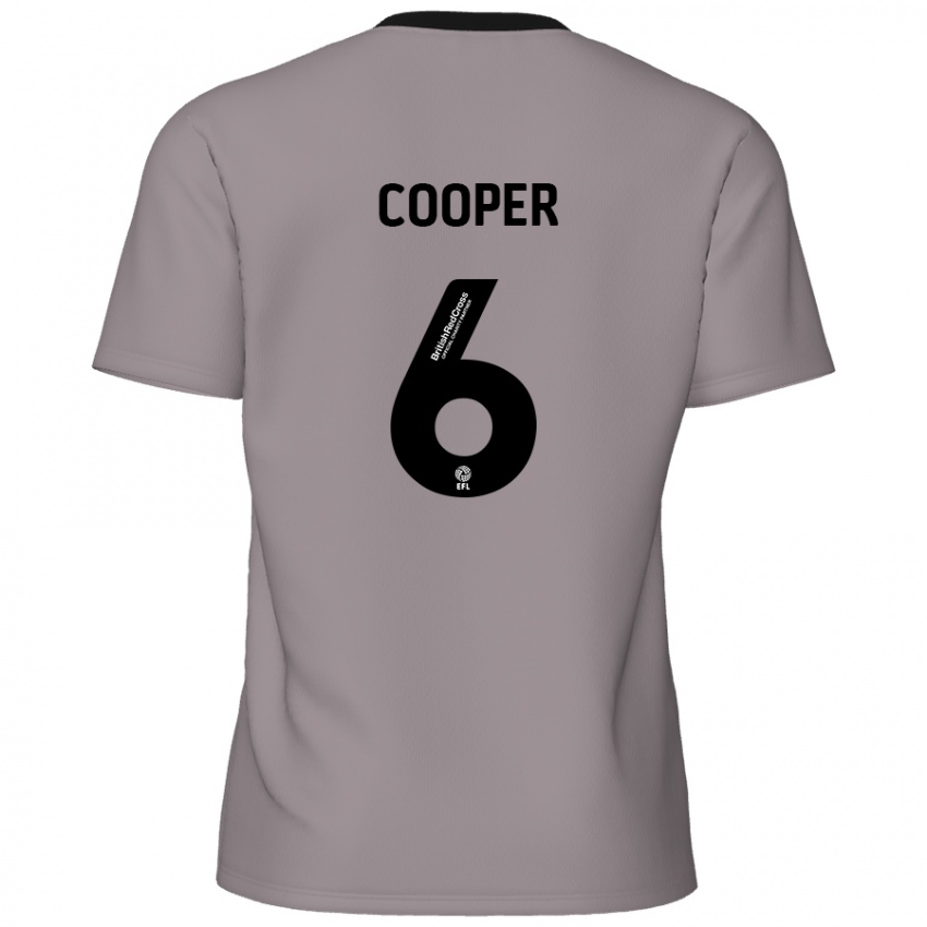 Kinder Brandon Cooper #6 Grau Auswärtstrikot Trikot 2024/25 T-Shirt