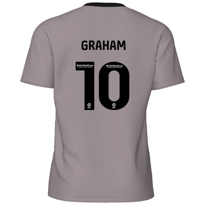 Kinder Jordan Graham #10 Grau Auswärtstrikot Trikot 2024/25 T-Shirt