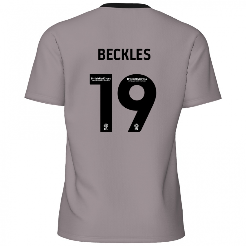 Kinder Omar Beckles #19 Grau Auswärtstrikot Trikot 2024/25 T-Shirt