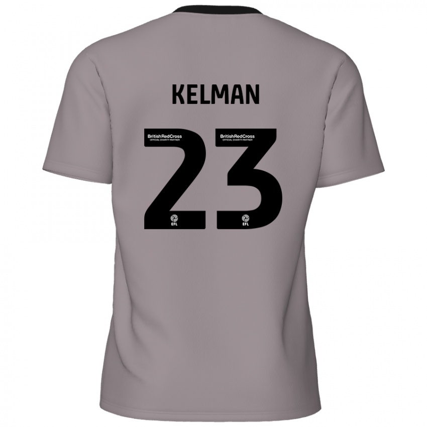 Kinder Charlie Kelman #23 Grau Auswärtstrikot Trikot 2024/25 T-Shirt