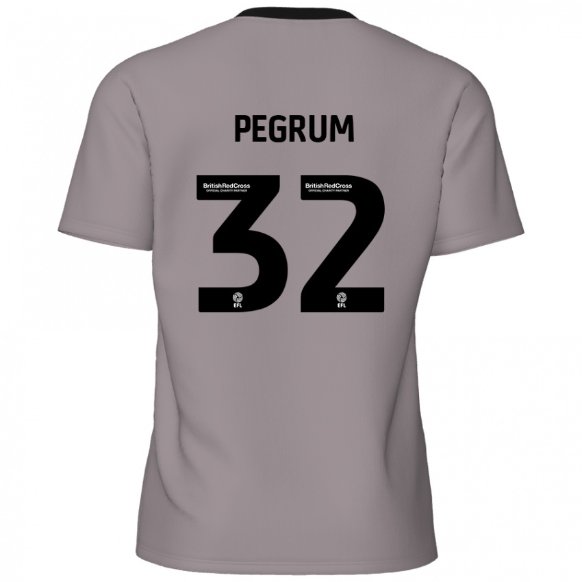 Kinder Charlie Pegrum #32 Grau Auswärtstrikot Trikot 2024/25 T-Shirt