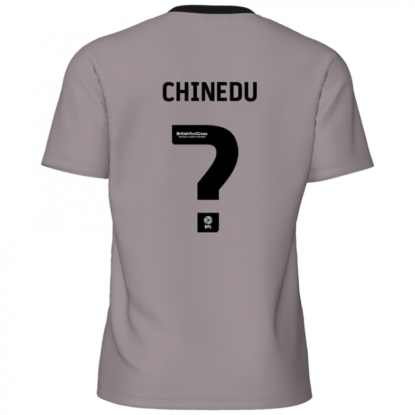 Kinder Phillip Chinedu #0 Grau Auswärtstrikot Trikot 2024/25 T-Shirt