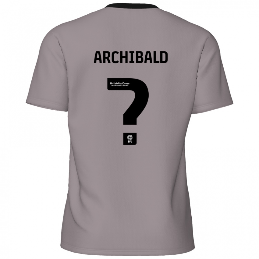 Kinder Aaron Archibald #0 Grau Auswärtstrikot Trikot 2024/25 T-Shirt