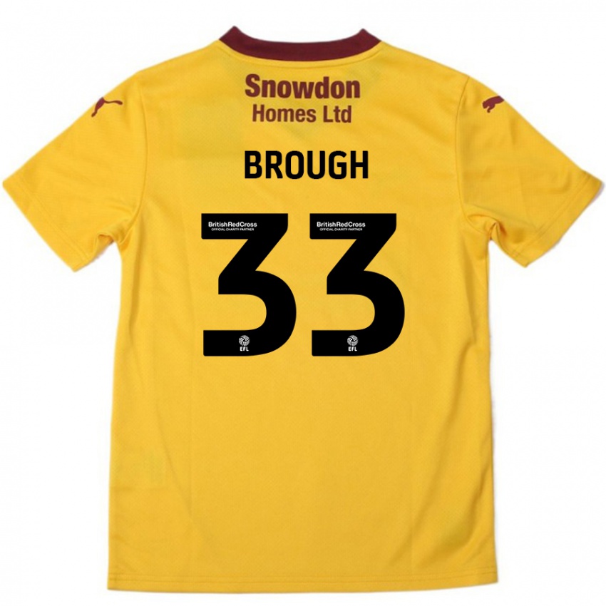 Kinder Patrick Brough #33 Orange Burgunderrot Auswärtstrikot Trikot 2024/25 T-Shirt