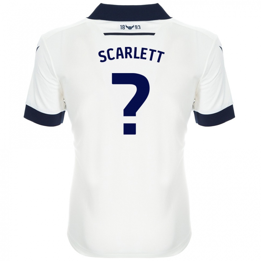 Kinder Dane Scarlett #0 Weiß Marineblau Auswärtstrikot Trikot 2024/25 T-Shirt