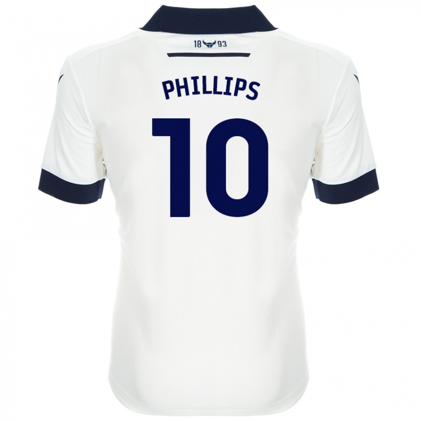 Kinder Matt Phillips #10 Weiß Marineblau Auswärtstrikot Trikot 2024/25 T-Shirt