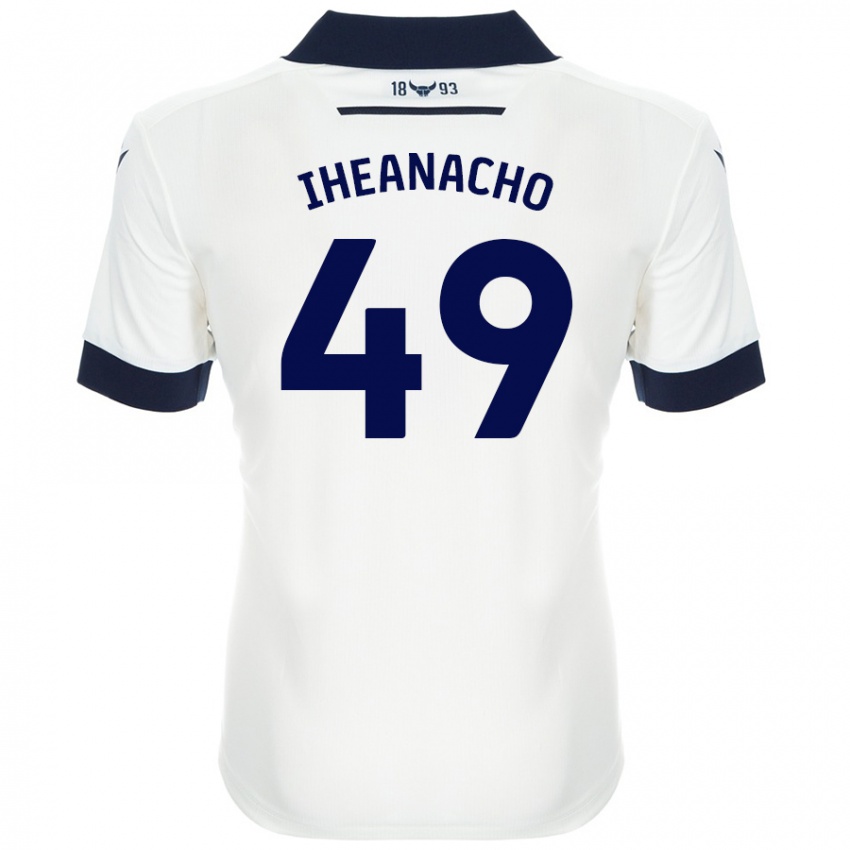 Kinder Josh Iheanacho #49 Weiß Marineblau Auswärtstrikot Trikot 2024/25 T-Shirt