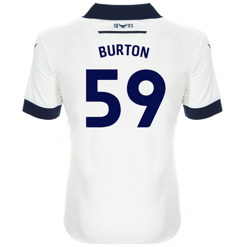 Kinder Kasway Burton #59 Weiß Marineblau Auswärtstrikot Trikot 2024/25 T-Shirt