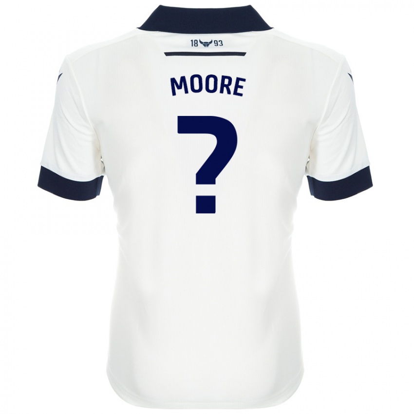 Kinder Brogan Moore #0 Weiß Marineblau Auswärtstrikot Trikot 2024/25 T-Shirt