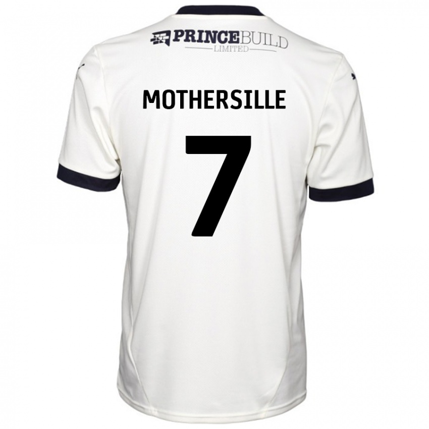 Kinder Malik Mothersille #7 Cremeweiß Schwarz Auswärtstrikot Trikot 2024/25 T-Shirt