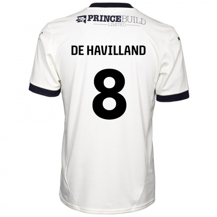 Kinder Ryan De Havilland #8 Cremeweiß Schwarz Auswärtstrikot Trikot 2024/25 T-Shirt