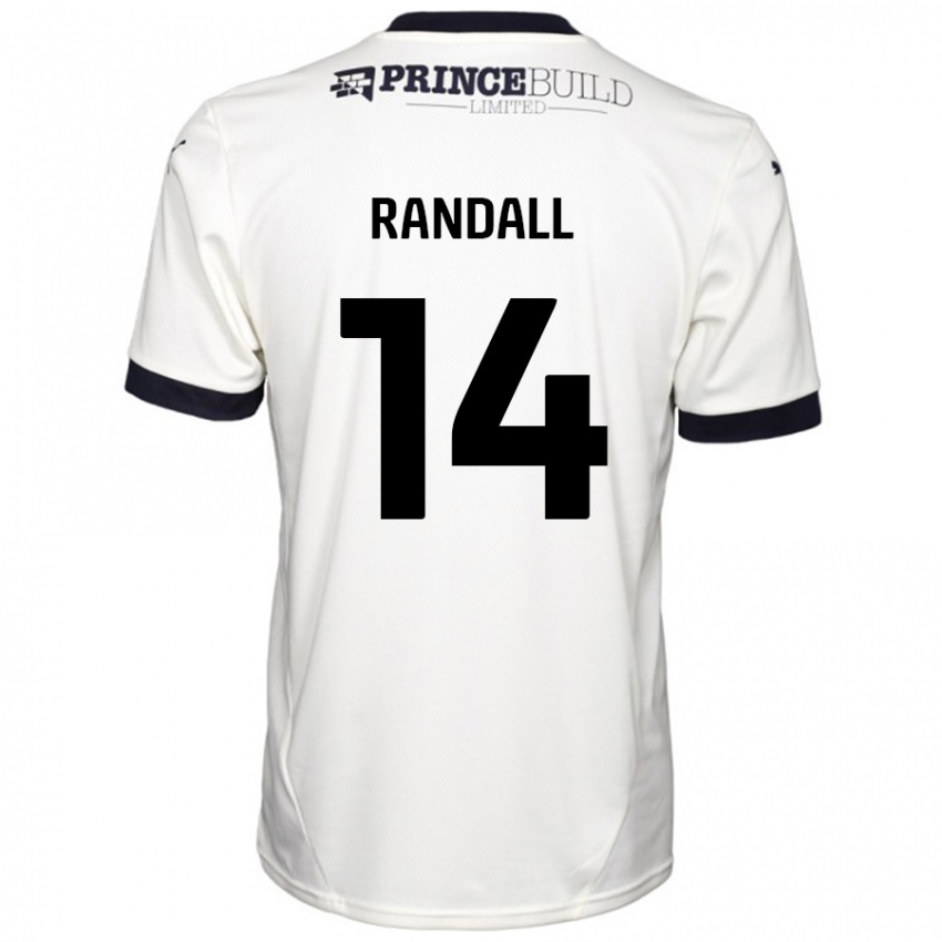 Kinder Joel Randall #14 Cremeweiß Schwarz Auswärtstrikot Trikot 2024/25 T-Shirt