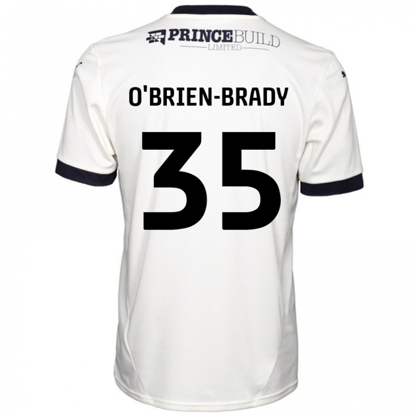 Kinder Donay O'brien-Brady #35 Cremeweiß Schwarz Auswärtstrikot Trikot 2024/25 T-Shirt