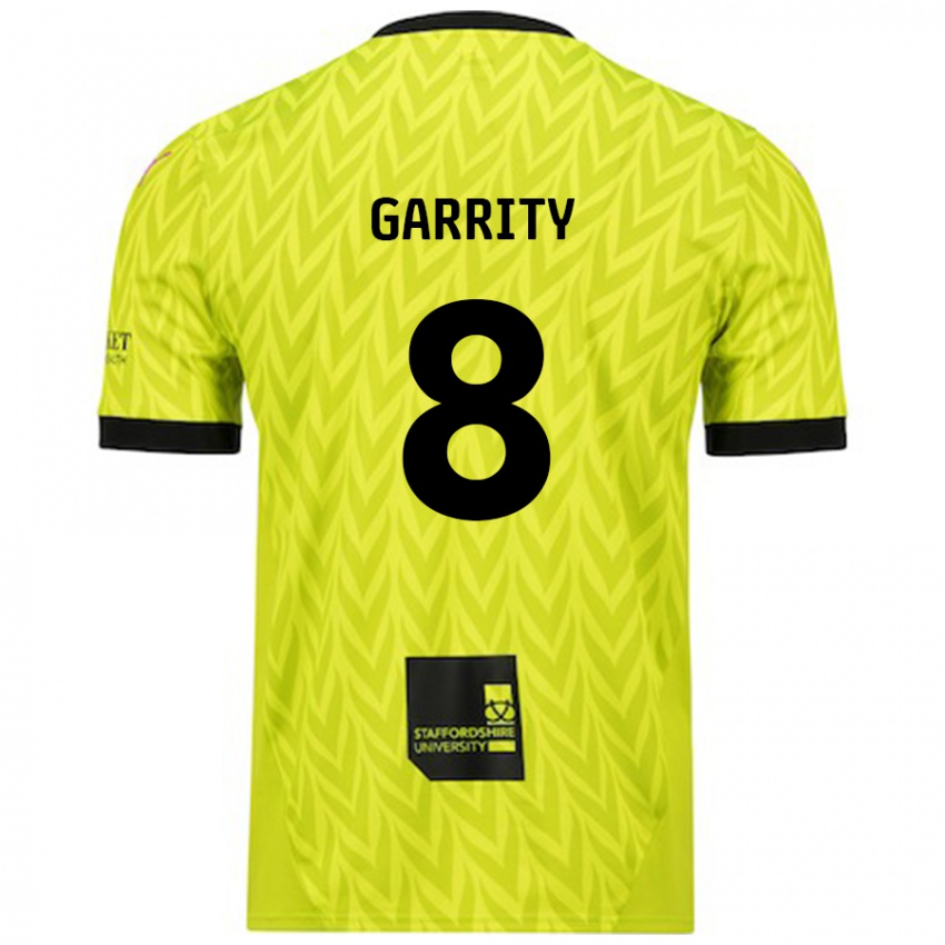 Kinder Ben Garrity #8 Fluoreszierend Grün Auswärtstrikot Trikot 2024/25 T-Shirt