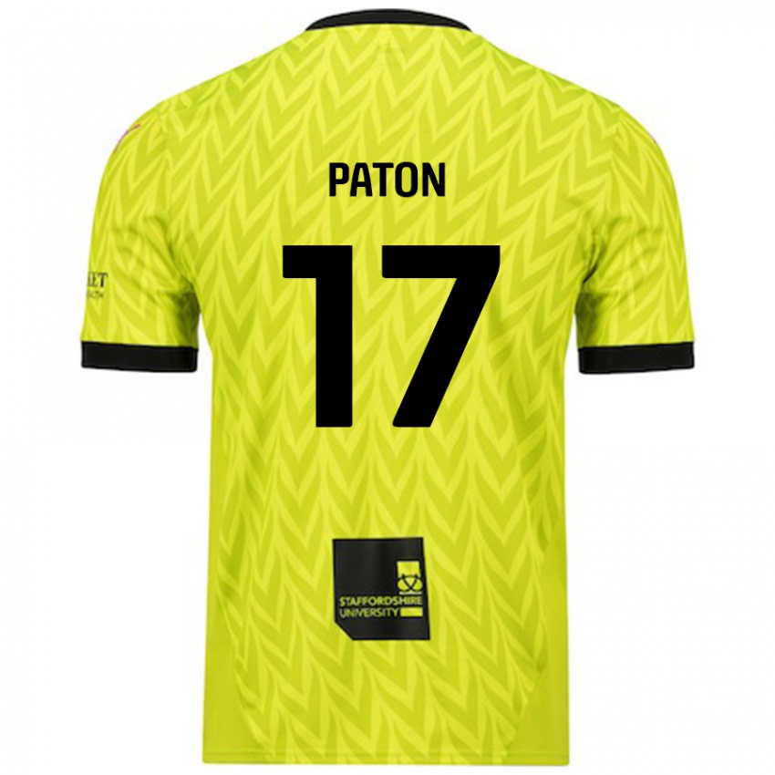 Kinder Ruari Paton #17 Fluoreszierend Grün Auswärtstrikot Trikot 2024/25 T-Shirt