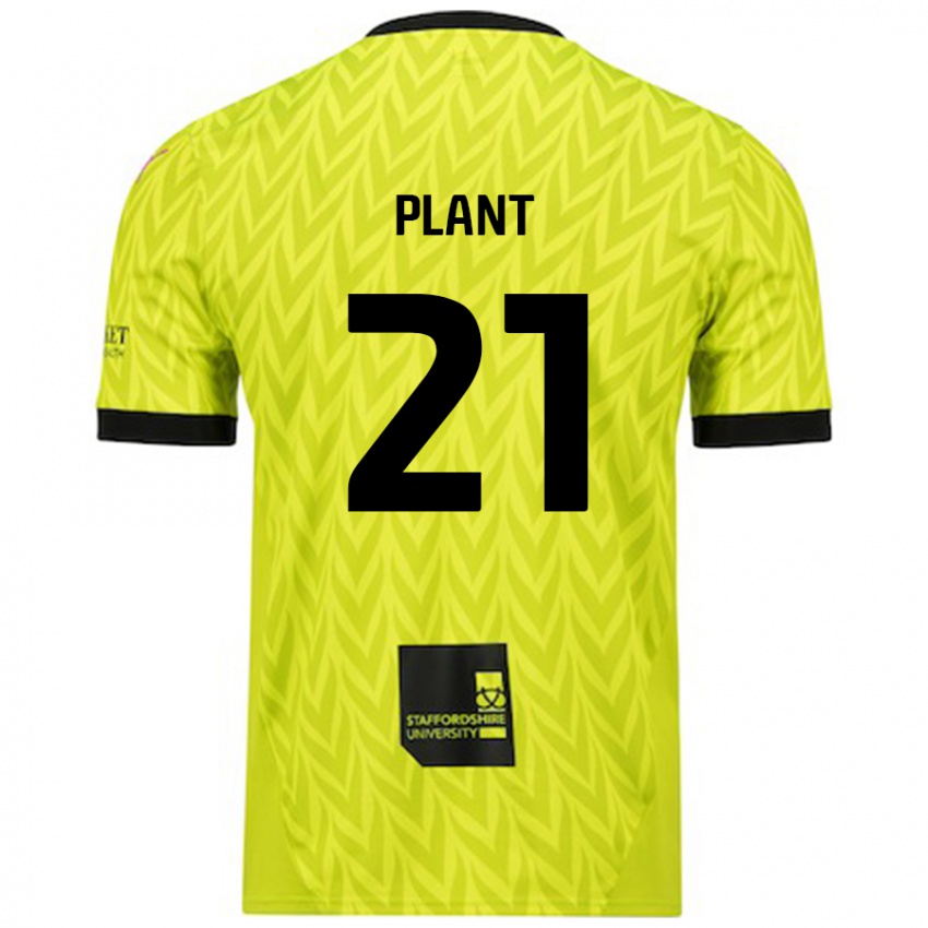 Kinder James Plant #21 Fluoreszierend Grün Auswärtstrikot Trikot 2024/25 T-Shirt