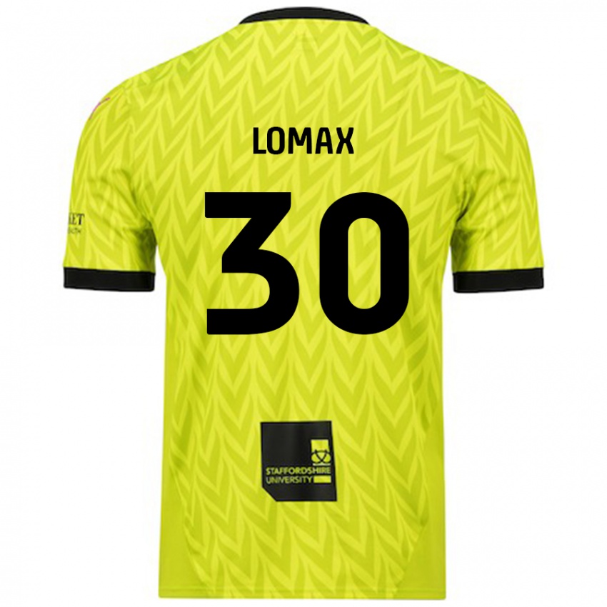 Kinder Ben Lomax #30 Fluoreszierend Grün Auswärtstrikot Trikot 2024/25 T-Shirt