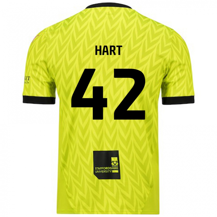 Kinder Sam Hart #42 Fluoreszierend Grün Auswärtstrikot Trikot 2024/25 T-Shirt