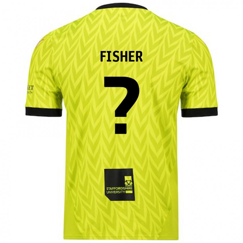 Kinder Elijah Fisher #0 Fluoreszierend Grün Auswärtstrikot Trikot 2024/25 T-Shirt