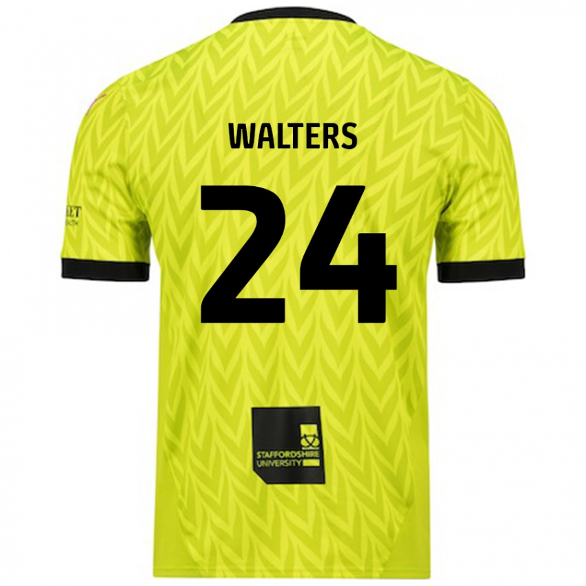 Kinder Rhys Walters #24 Fluoreszierend Grün Auswärtstrikot Trikot 2024/25 T-Shirt