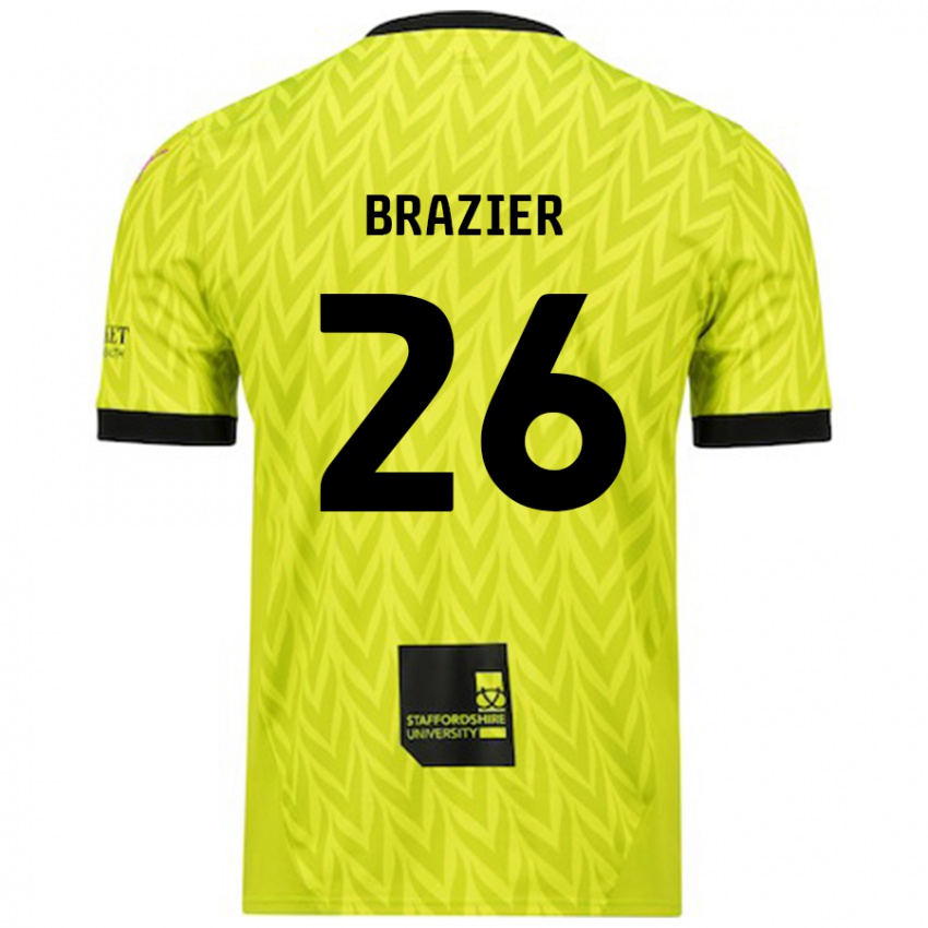 Kinder Liam Brazier #26 Fluoreszierend Grün Auswärtstrikot Trikot 2024/25 T-Shirt