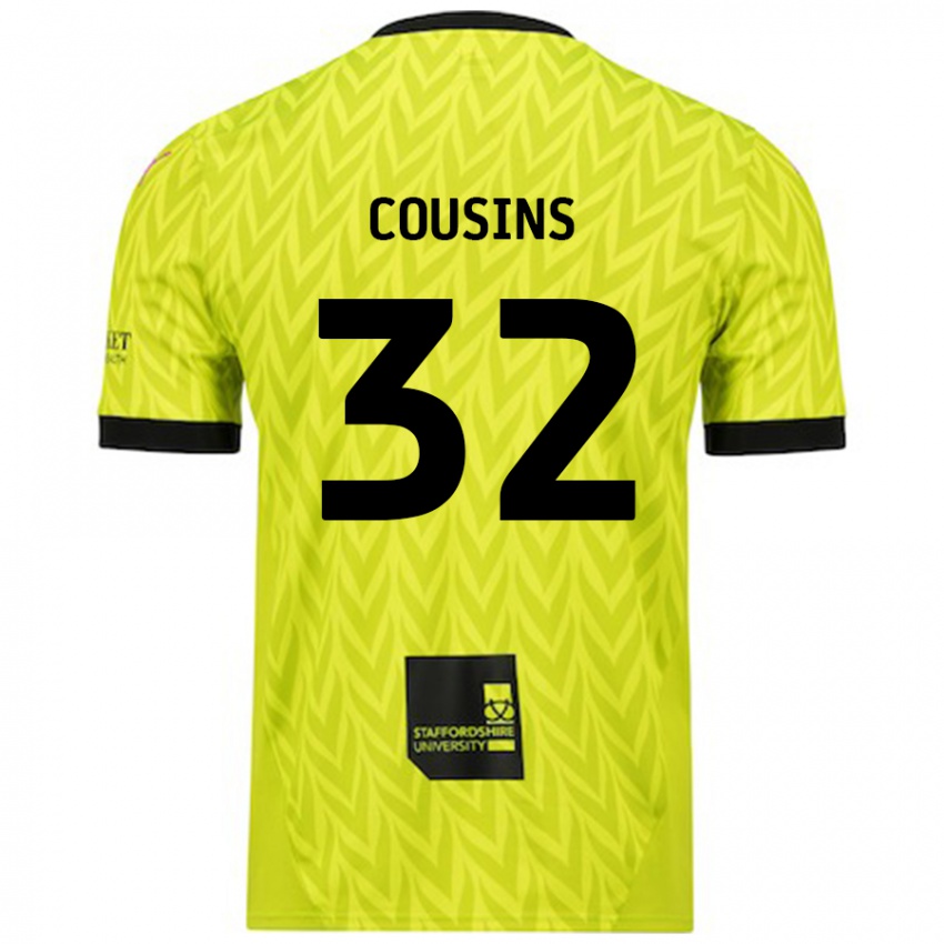 Kinder Logan Cousins #32 Fluoreszierend Grün Auswärtstrikot Trikot 2024/25 T-Shirt