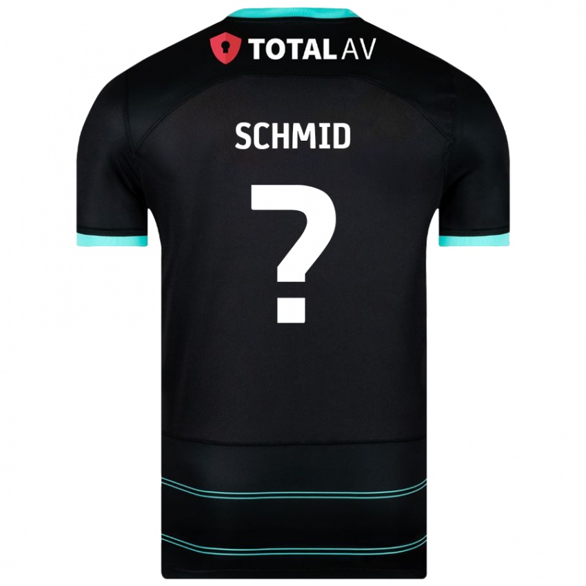 Kinder Nicolas Schmid #0 Schwarz Auswärtstrikot Trikot 2024/25 T-Shirt