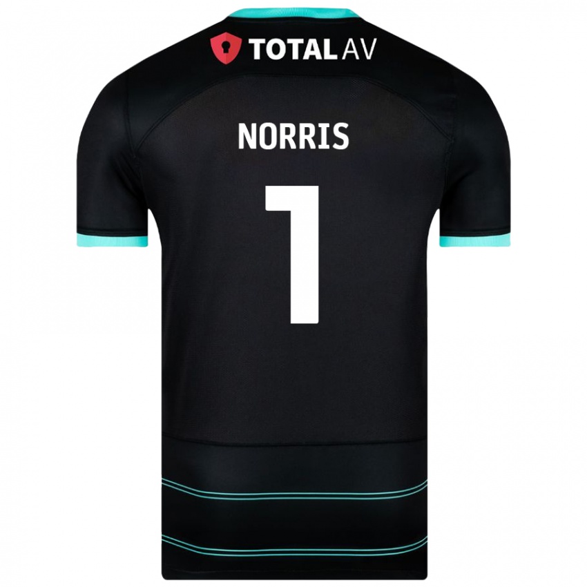 Kinder Will Norris #1 Schwarz Auswärtstrikot Trikot 2024/25 T-Shirt