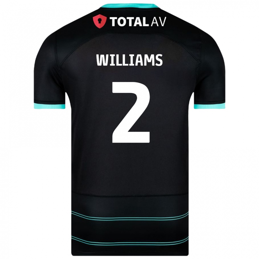 Kinder Jordan Williams #2 Schwarz Auswärtstrikot Trikot 2024/25 T-Shirt