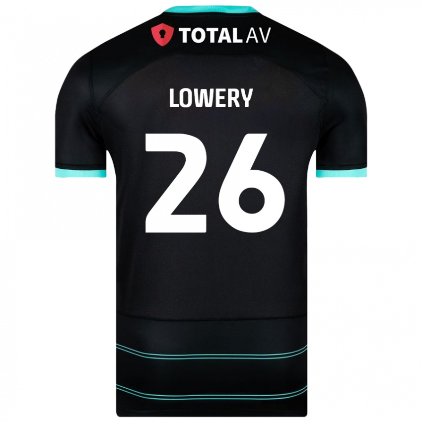 Kinder Tom Lowery #26 Schwarz Auswärtstrikot Trikot 2024/25 T-Shirt