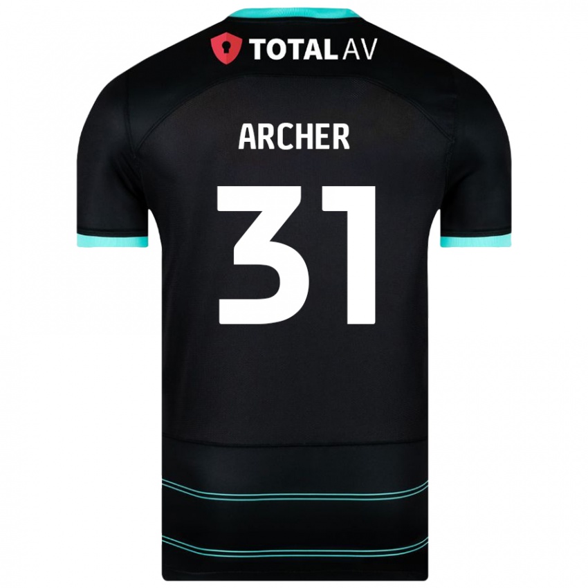 Kinder Jordan Archer #31 Schwarz Auswärtstrikot Trikot 2024/25 T-Shirt