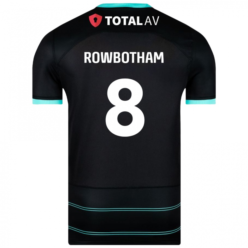 Kinder Ava Rowbotham #8 Schwarz Auswärtstrikot Trikot 2024/25 T-Shirt