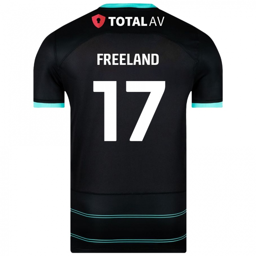 Kinder Georgie Freeland #17 Schwarz Auswärtstrikot Trikot 2024/25 T-Shirt