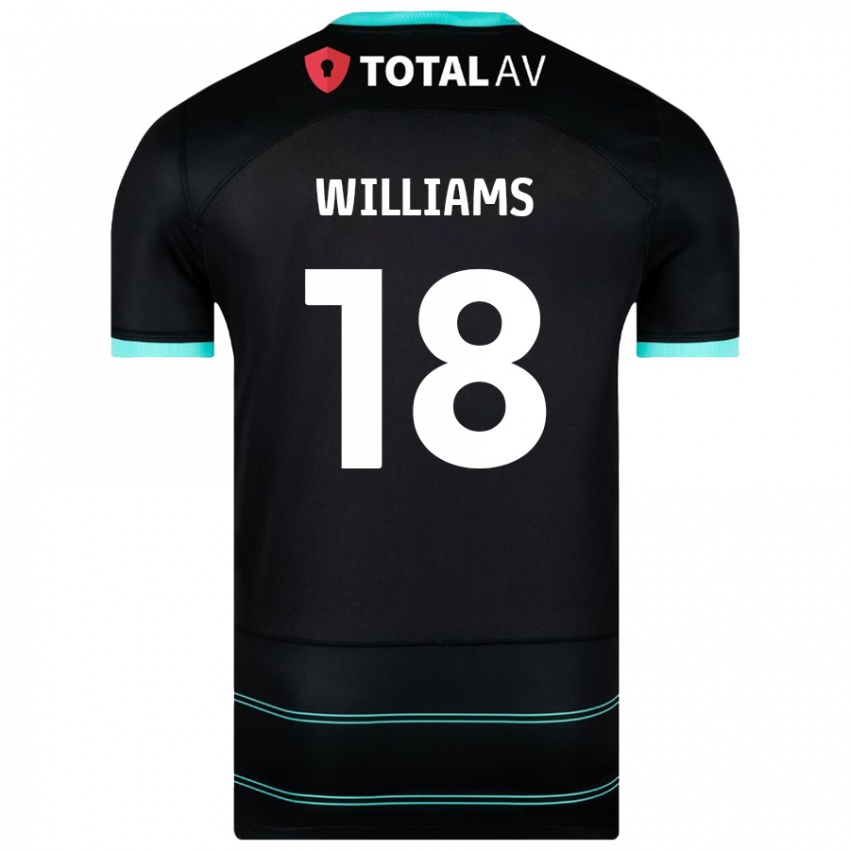 Kinder Scarlett Williams #18 Schwarz Auswärtstrikot Trikot 2024/25 T-Shirt