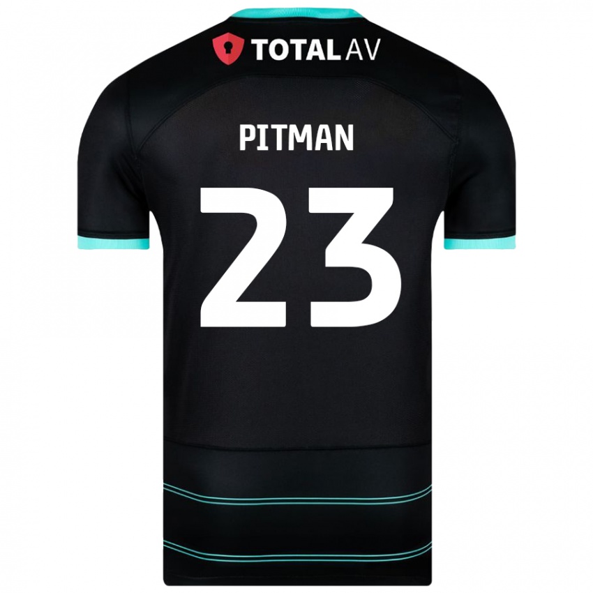 Kinder Emily Pitman #23 Schwarz Auswärtstrikot Trikot 2024/25 T-Shirt